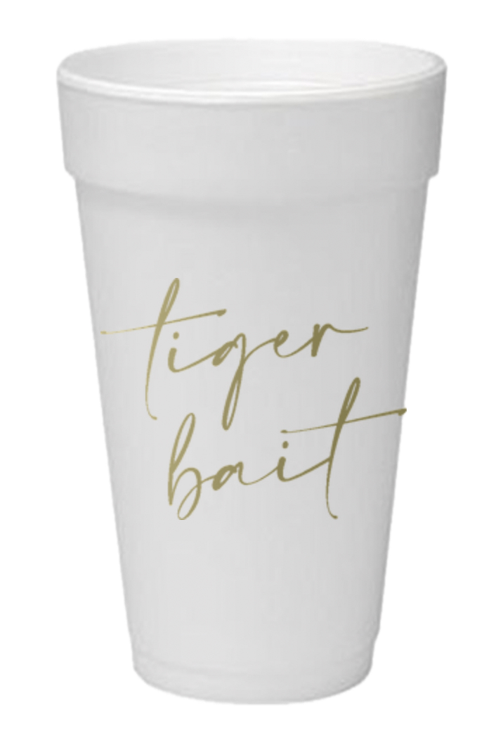 Tiger Bait Styrofoam Cups
