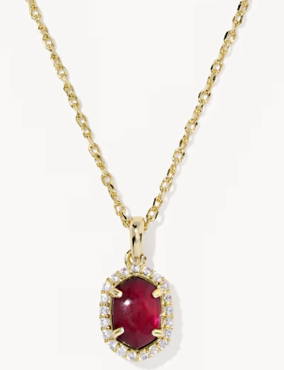 Kendra Scott Daphne Gold Necklace- Red