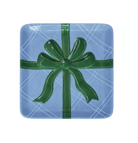 Mary Square Appetizer Plate Blue Cheer