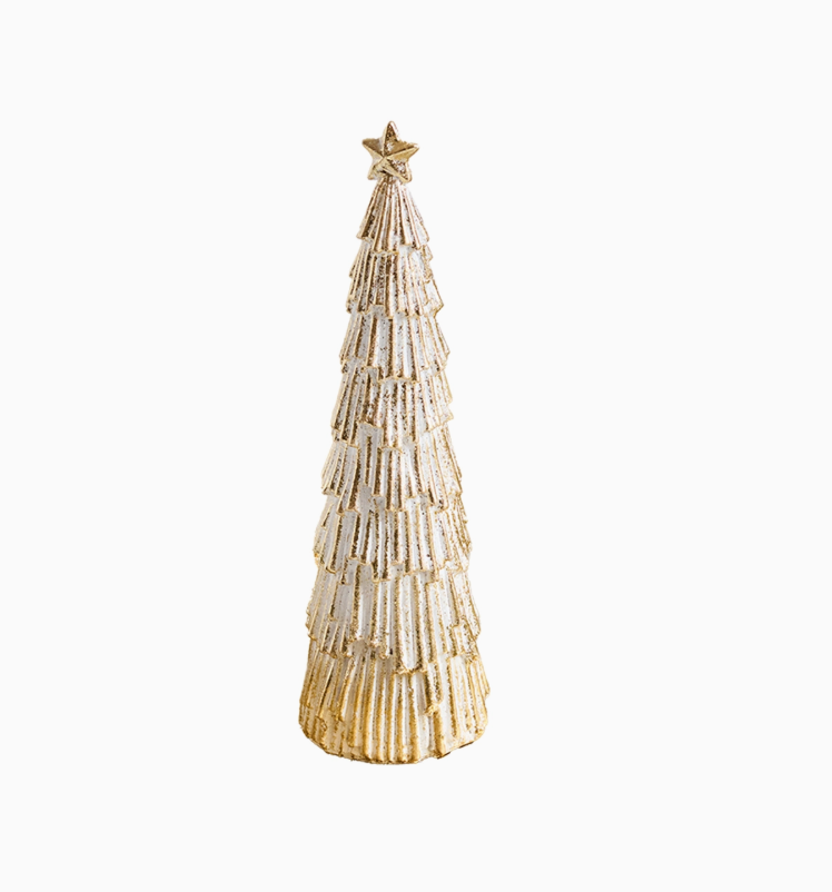 Mary Square Large Snowy Tree Figurine