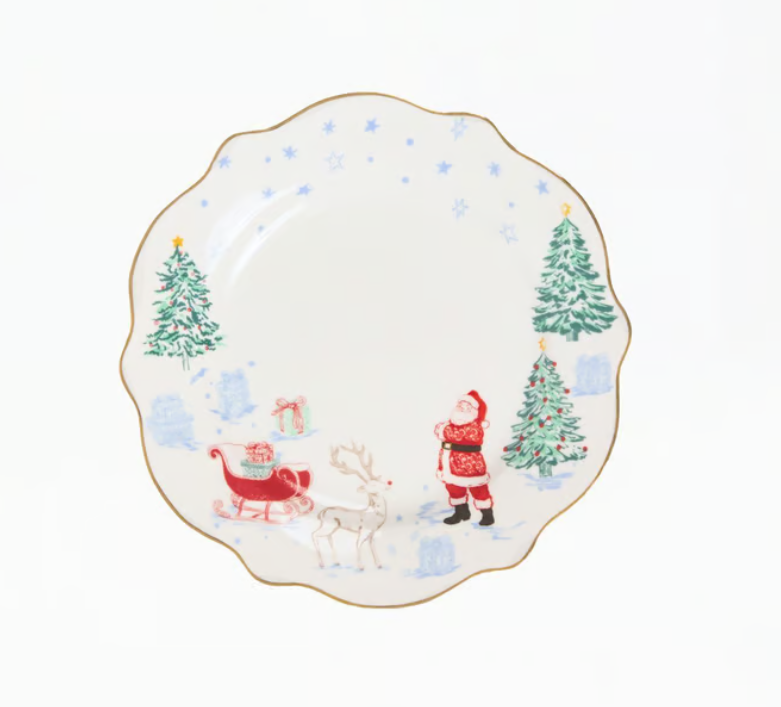 Mary Square Tidings & Toile Appetizer Plate