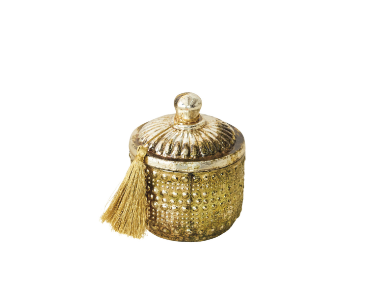 Frosted Woods Embossed Glass Candle