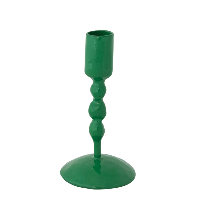 Cast Iron Green Taper Holder