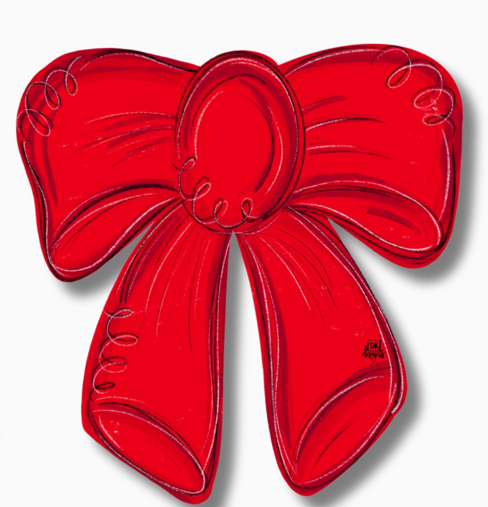 DK Design Red Bow Wreath Mini