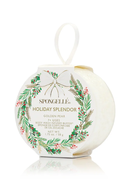 Spongelle Holiday Splendor - Golden Pear | Holiday Wreath