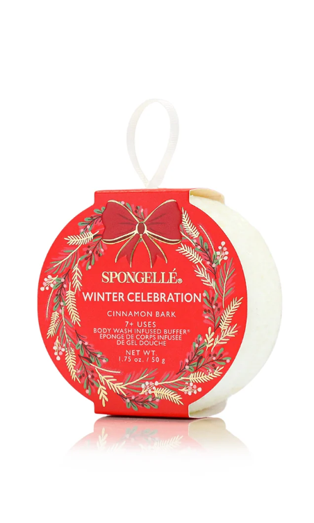 Spongelle Winter Celebration - Cinnamon Bark | Holiday Wreath