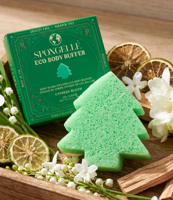 Spongelle Cypress Bloom Eco Holiday Tree Body Buffer