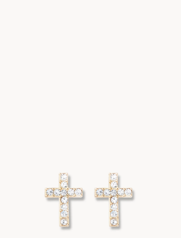 Spartina Sea La Vie Have Faith Cross CZ Studs