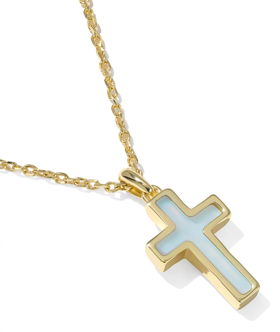 Kendra Scott Cross Necklace-Blue