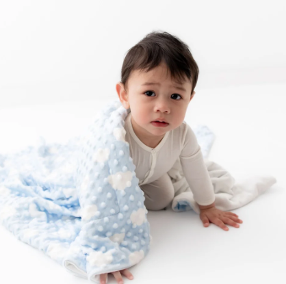 Bamboo Little Blue Cloud Blanket