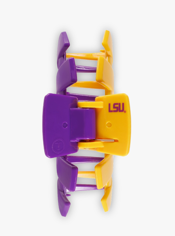 Teleties LSU Two-Tone Hair Clip-Purple and Gold