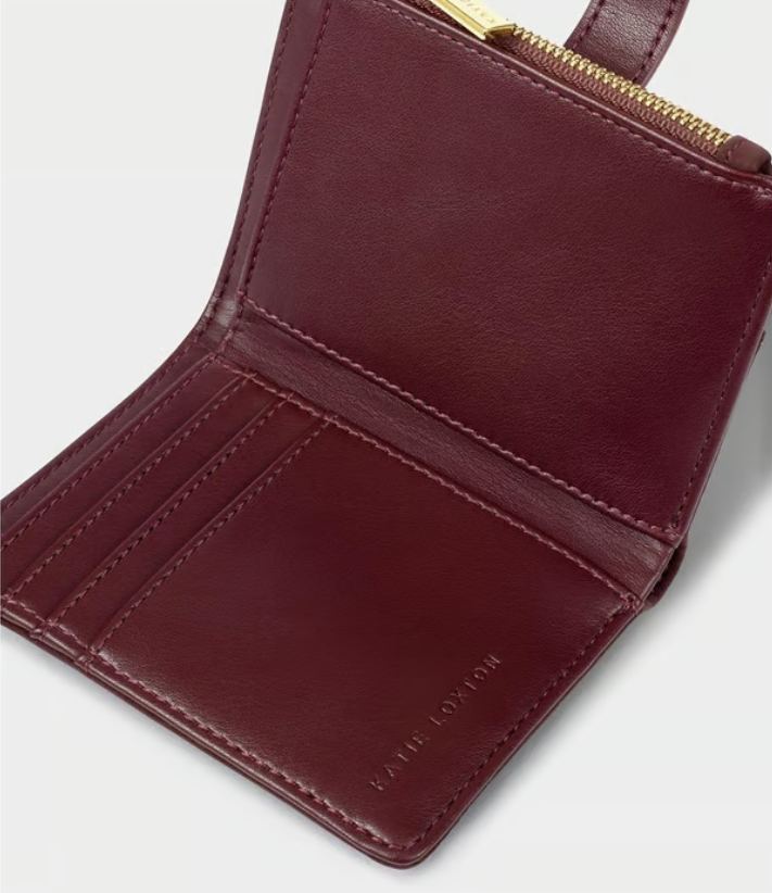 Katie Loxton Orin Twist Lock Wallet- Cherry