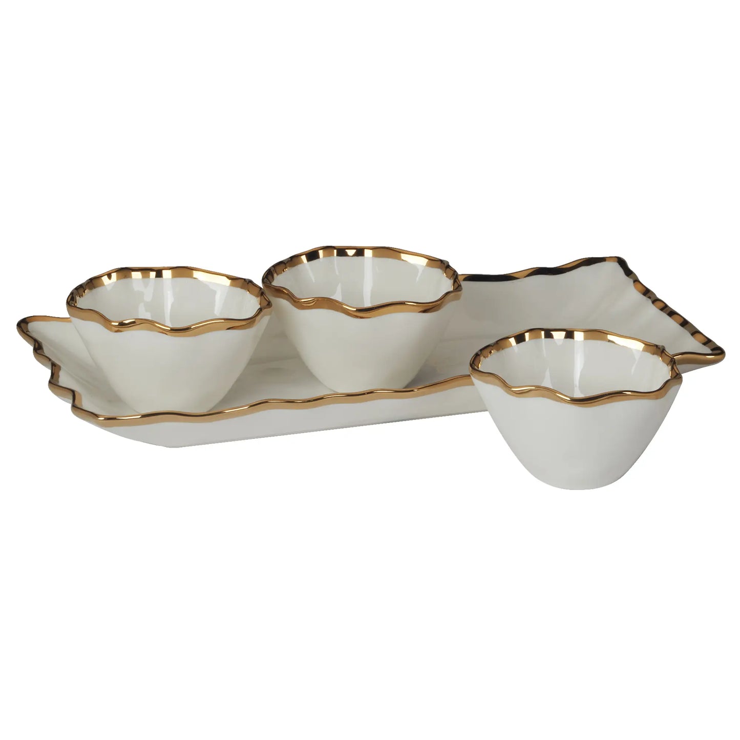 Regency Gold 4 Pc. Tray W/Bowls