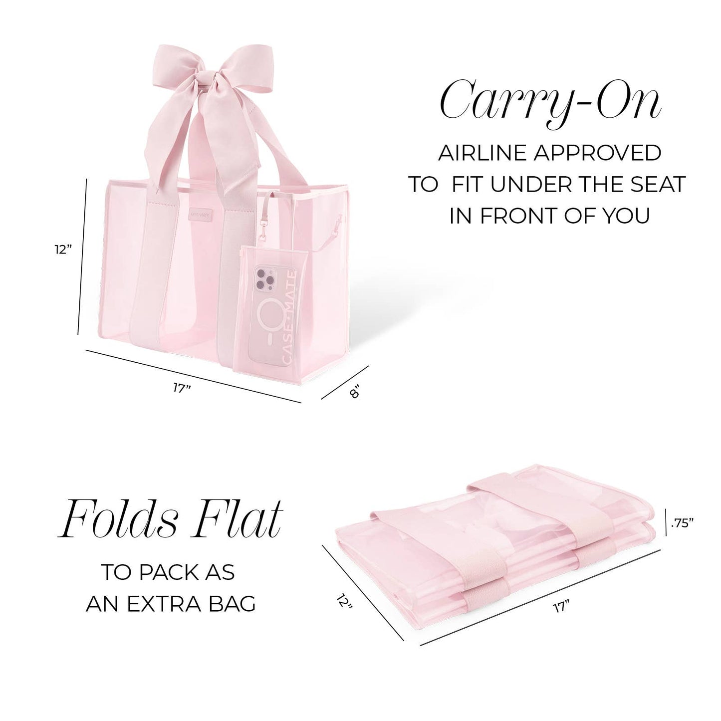 Ballet Pink Bow Jelly Tote Bag