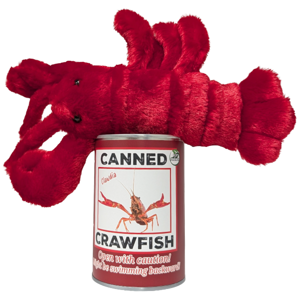 Clawdia the Canned Crawfish Stuffed Animal