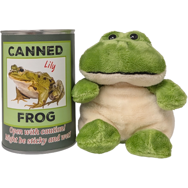Lily the Canned Frog Stuffed Animal