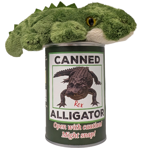 Rex the Canned Alligator Stuffed Animal