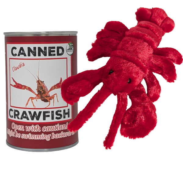 Clawdia the Canned Crawfish Stuffed Animal