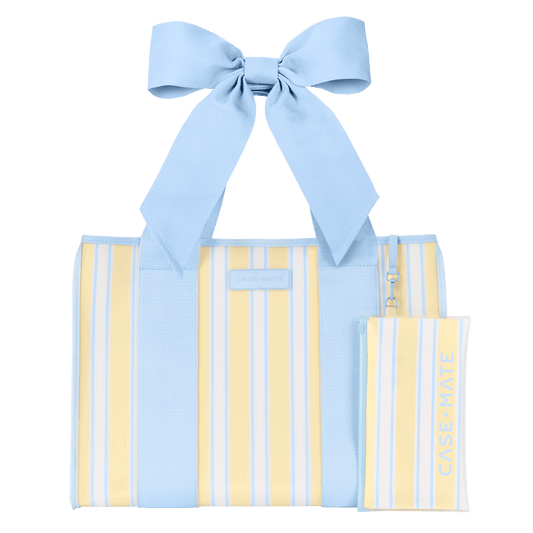 Cabana Stripe Bow Jelly Tote Bag