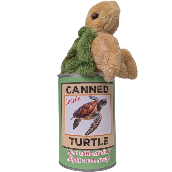 Sea Turtle Canned Stuffed Animal