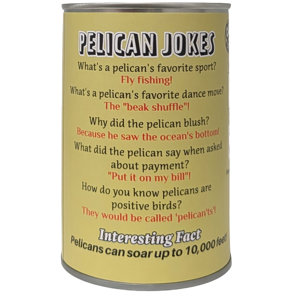 Swoops the Canned Pelican Stuffed Animal