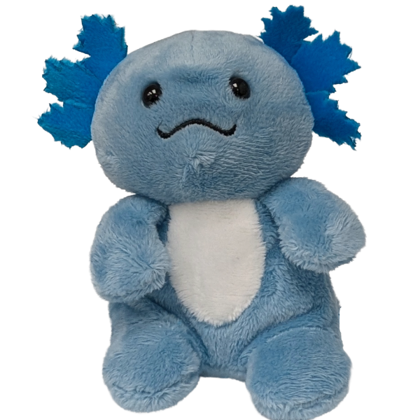 Blue Axolotl Canned Stuffed Animal