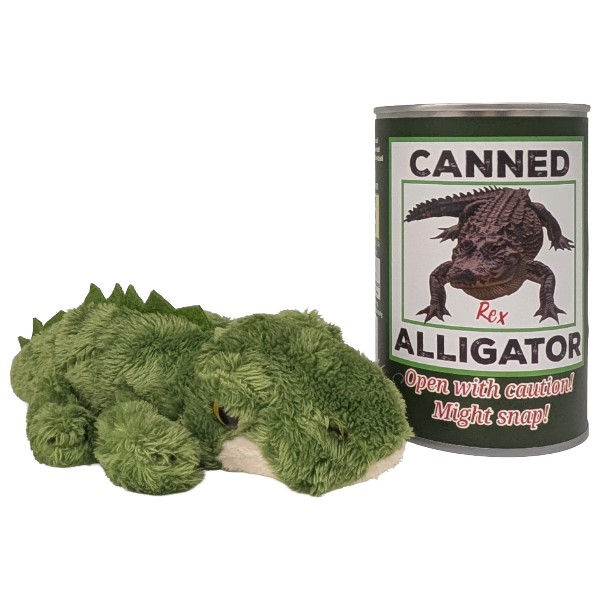 Rex the Canned Alligator Stuffed Animal