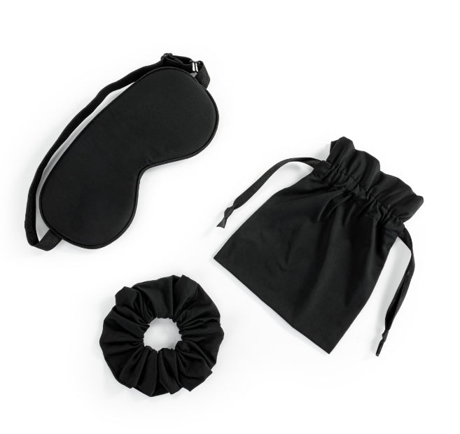 Black Cooling Eye Mask & Hair Scrunchie