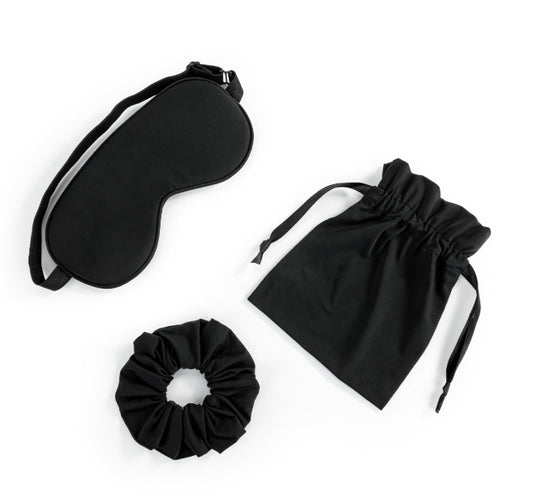 Black Cooling Eye Mask & Hair Scrunchie