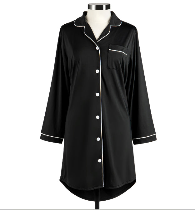 Black Cooling Night Shirts