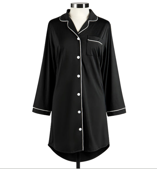 Black Cooling Night Shirts