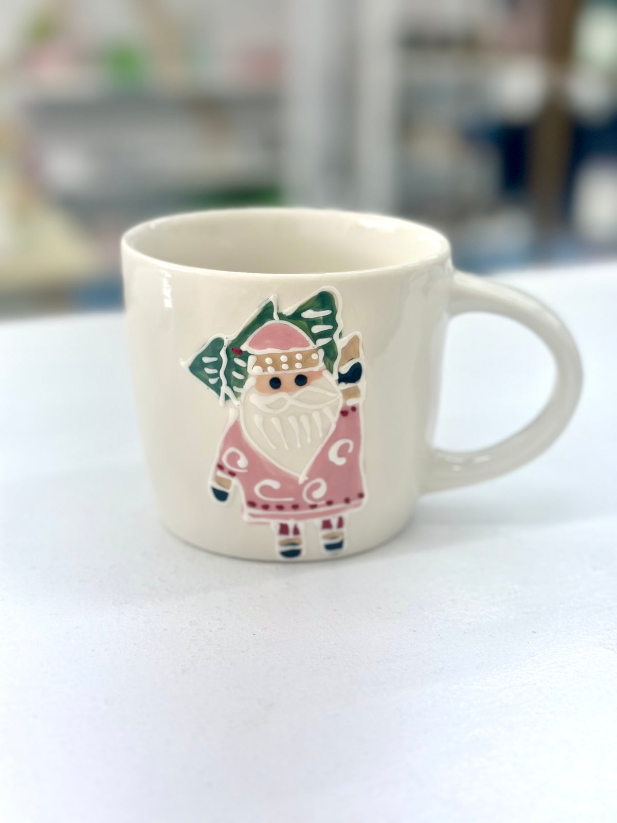 Mary Square Winter Whimsy Santa Mug
