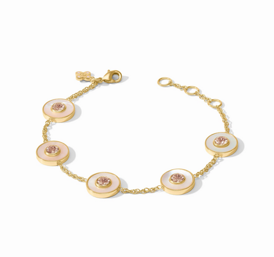 Julie Vos Colette Circle Delicate Bracelet Champagne