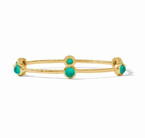 Julie Vos Milano Luxe Bangle Iridescent Emerald Green