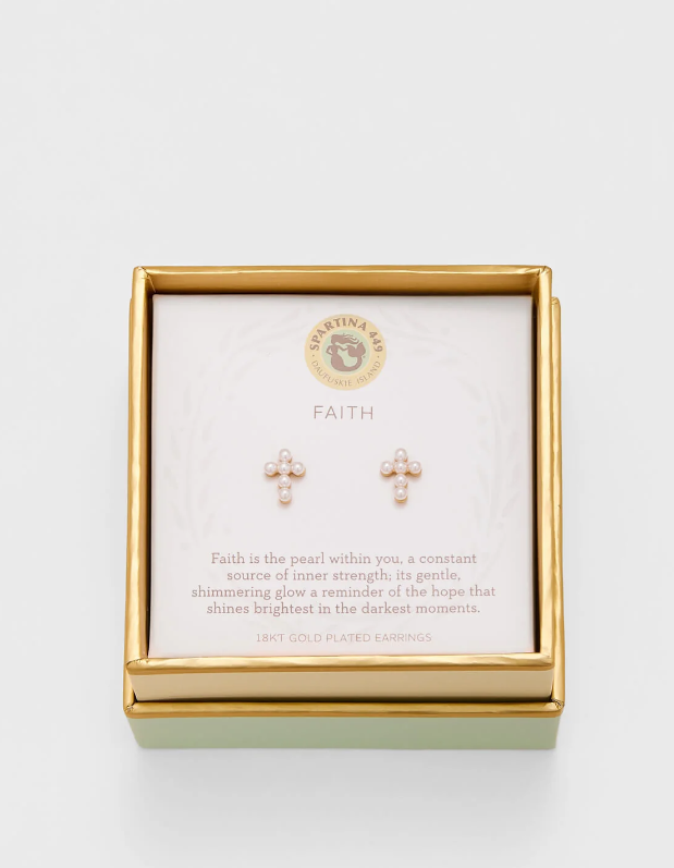 Spartina Sea La Vie Faith Pearl Studs