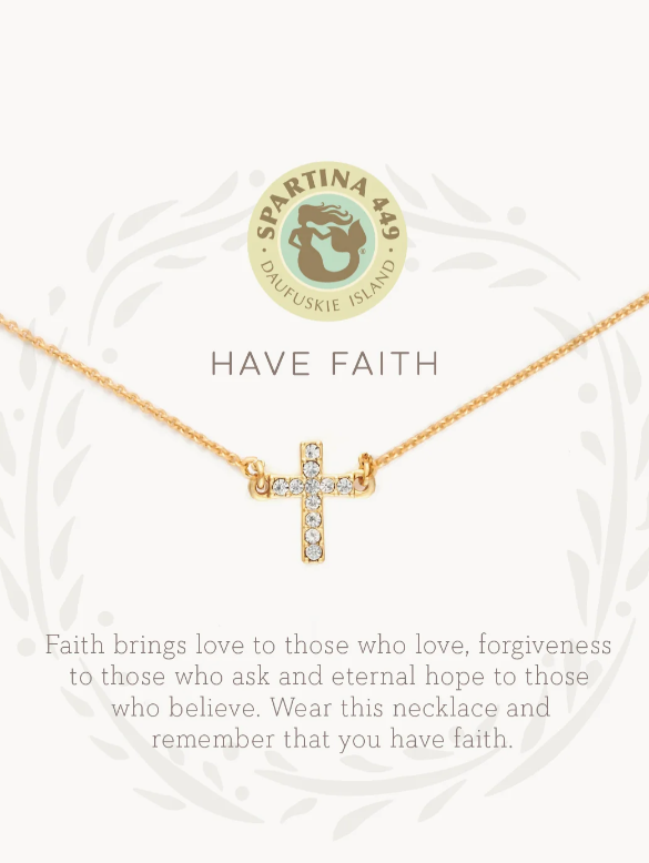 Spartina Sea La Vie Have Faith CZ Necklace