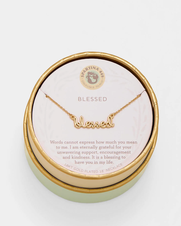 Spartina Sea La Vie Blessed Script Necklace