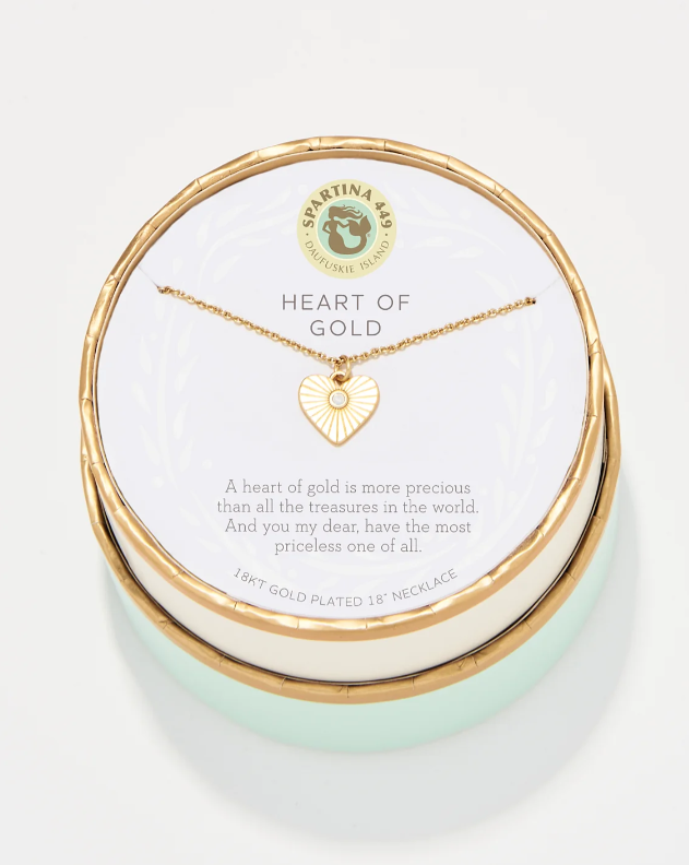 Spartina Sea La Vie Heart of Gold Necklace