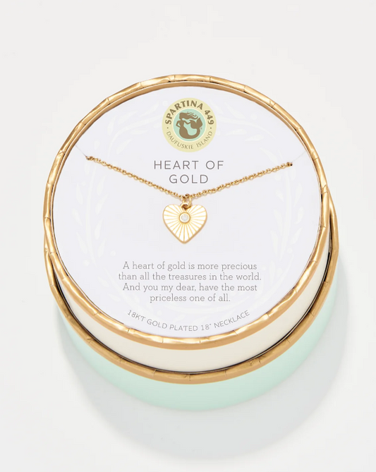 Spartina Sea La Vie Heart of Gold Necklace