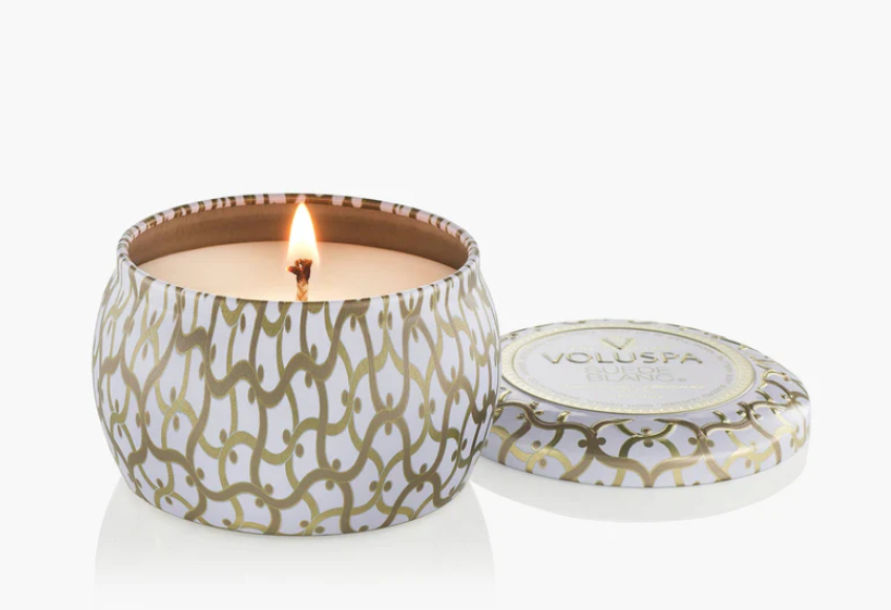 Suede Blanc Mini Tin Candle