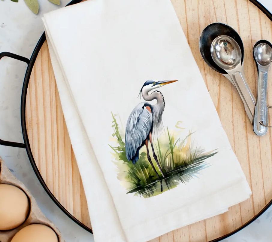Blue Heron Kitchen Towel