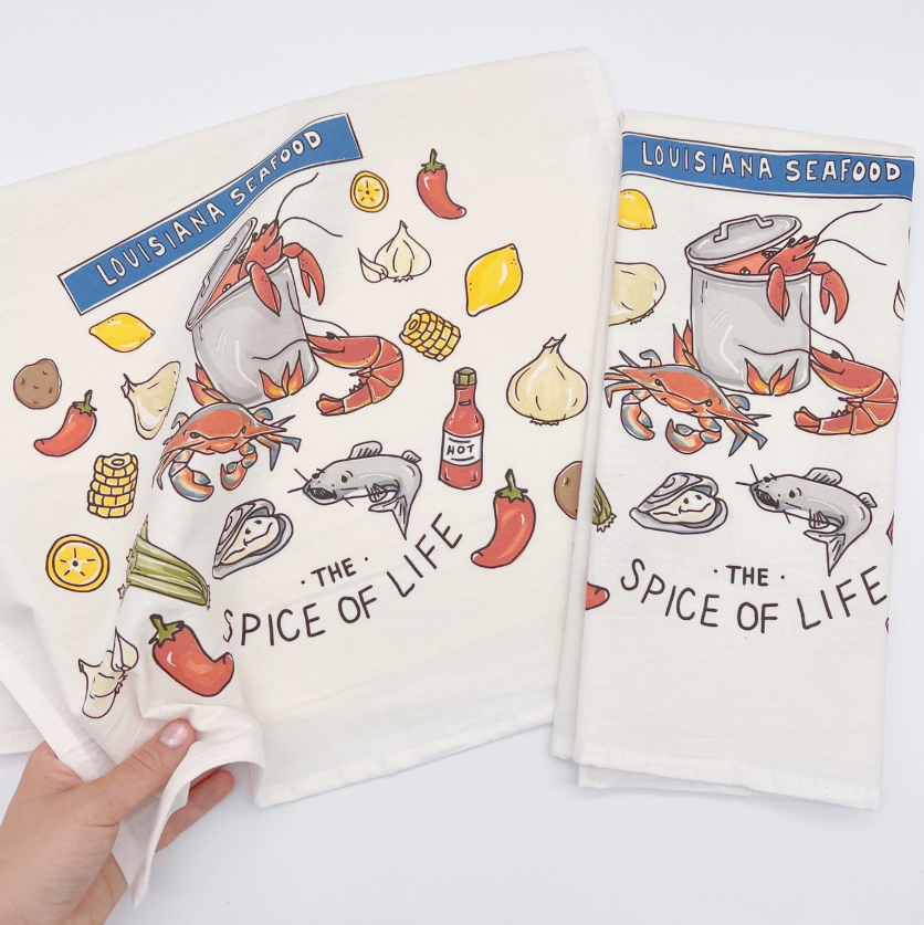 Louisiana Seafood Kitchen Towel