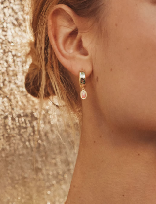 Kendra Scott Mini Ellie Gold Wide Huggie Earrings