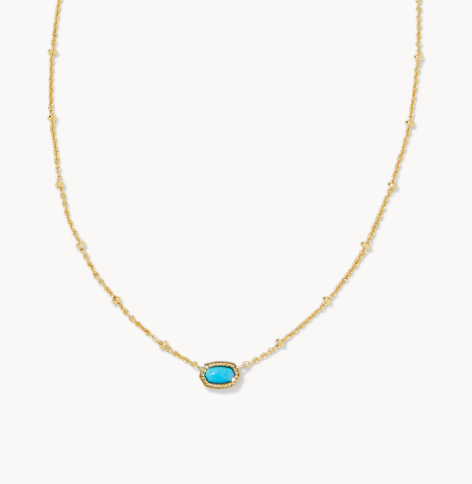 Kendra Scott Mini Elisa Gold Satellite Short Pendant Necklace