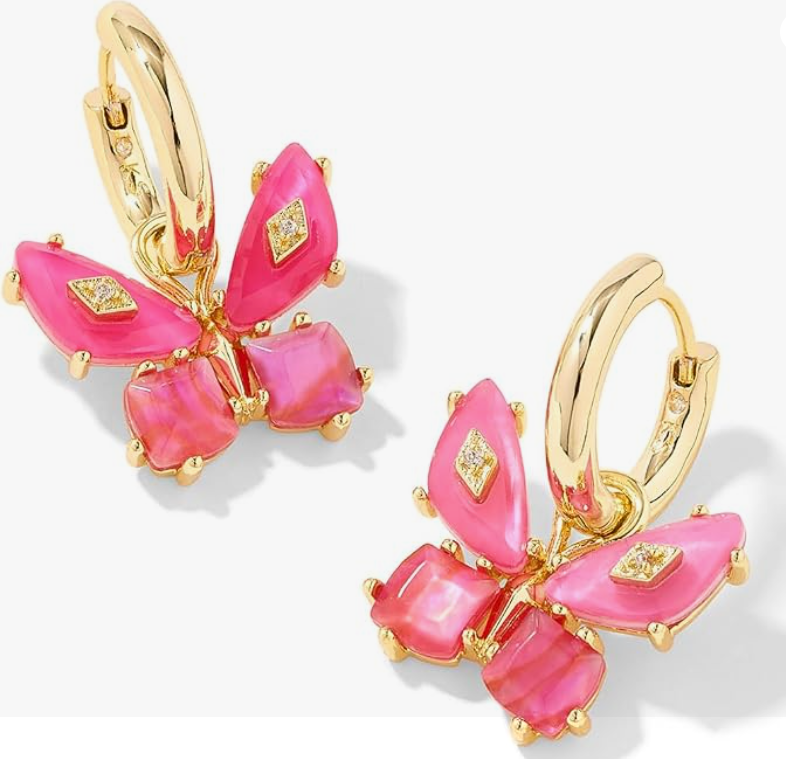 Kendra Scott Bianca Butterfly Huggie Drop Earrings