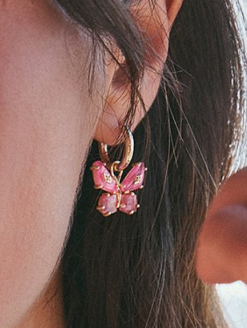 Kendra Scott Bianca Butterfly Huggie Drop Earrings