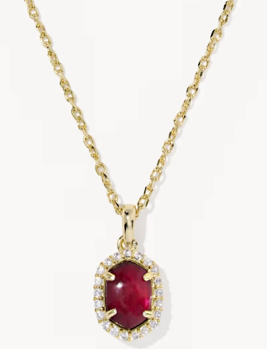 Kendra Scott Daphne Gold Necklace- Red