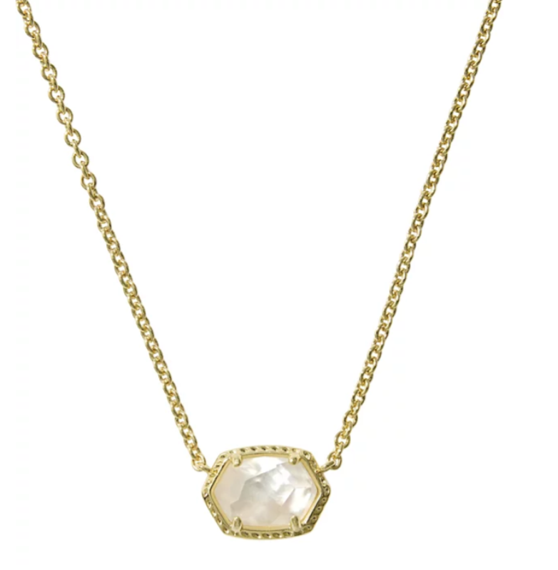 Kendra Scott Daphne Gold Necklace-White