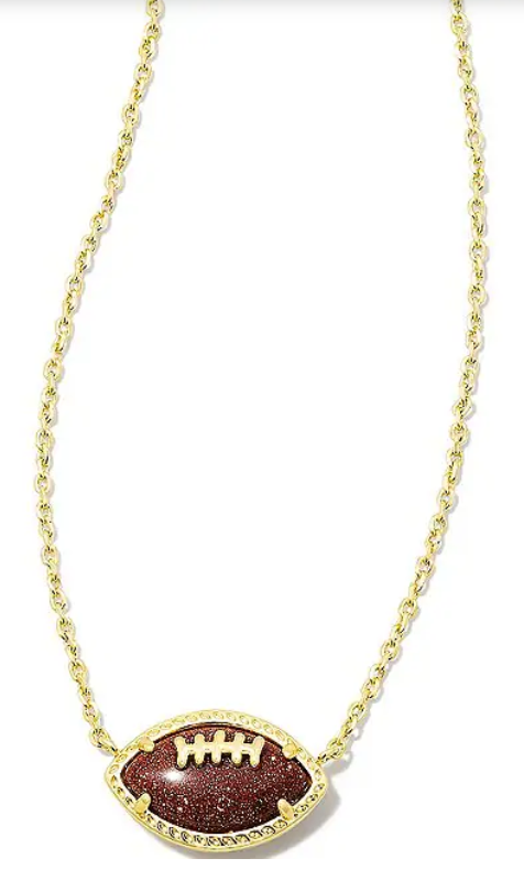 Kendra Scott Football Gold Necklace
