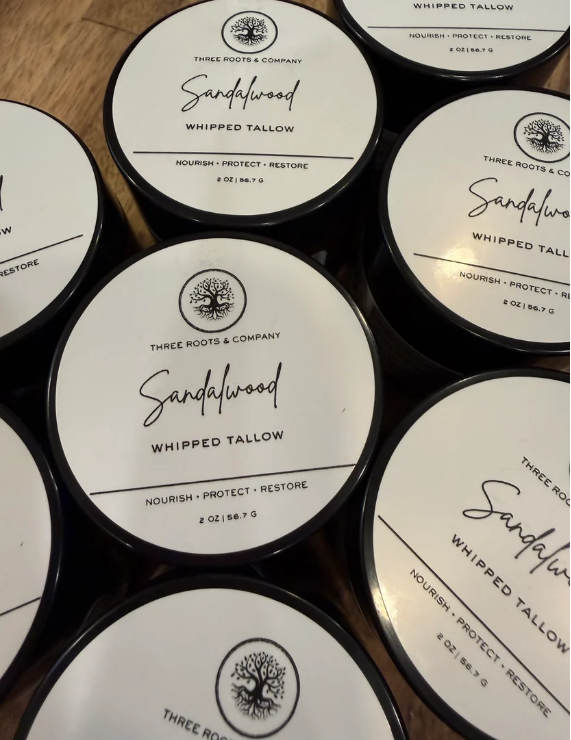 Calendula & Rose Petal Infused Whipped Tallow – Full Body Moisturizer - SIGNATURE SANDALWOOD